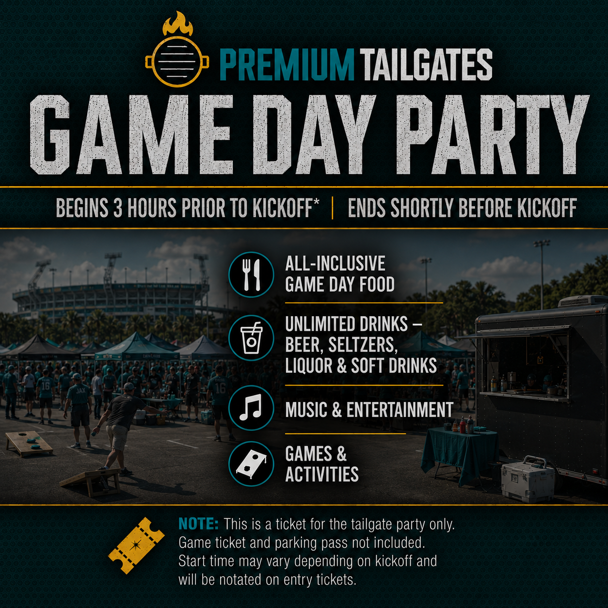 Premium Tailgate Party: Jacksonville Jaguars vs. New England Patriots